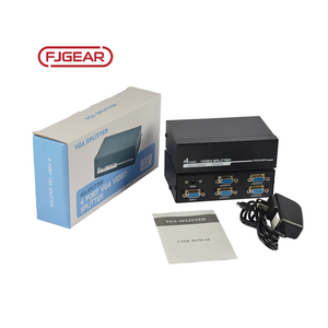 FJ-2504A Fjgear <strong>4</strong> Port Vga Video Splitter <strong>1</strong> in <strong>4</strong> Out Bandwidth 250MHz clear Picture Quality Bandwidth 1920*1440