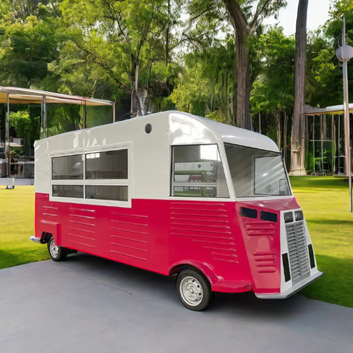 Europäisches Street Restaurant Mobile Food-Vans Luftstrom-Schnellimbissanhänger mit kompletter Küchenausstattung Lkw Verkauf