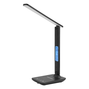 Wireless Charger USB Charging Date Temperature Function Portable Office Desk <strong>Lamps</strong> LED Table <strong>Lamp</strong> with Clock Alarm - Product Image 2