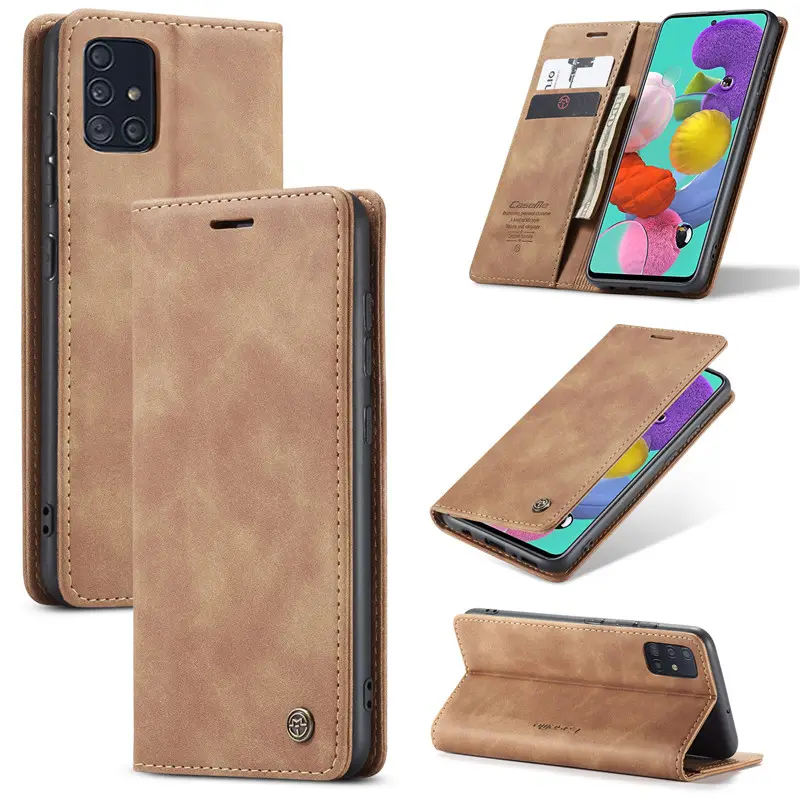 Caseme capa carteira magnética de couro para samsung, premium, flip, para galaxy a51, a71, a81, a72, a52, s10, a32, 5g, s20, suporte para cartões