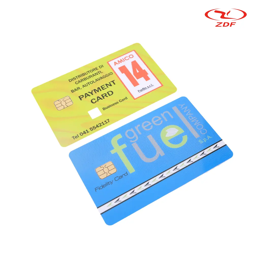 Tarjeta con chip de banda magnética de plástico impresa personalizada FM/ISSI 4442/4428 Contacto IC Chip PVC Tarjeta en blanco