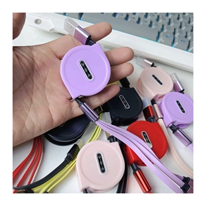 สายชาร์จ3-in-1แบบยืดหดได้1เมตรมีสามอินเตอร์เฟซที่พกพาง่ายสายข้อมูลโทรศัพท์มือถือ - Product Image 4