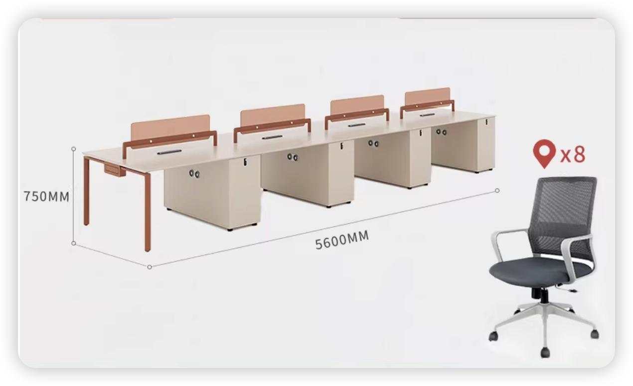 5.6m+8chairs