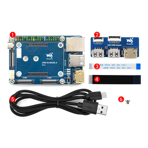WGZX CM4-IO-BASE-A Mini-Computer Raspberry Pi-Entwicklungs platine mit Compute-Modul-E/A-Platine Metallgehäuse-Lüfter - Product Image 2
