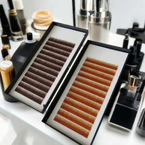 LashPlus toptan siyah koyu kahverengi açık kahverengi kaş uzantıları özel etiket ile 0.05 0.07 0.10 kalınlığı - Product Image 2
