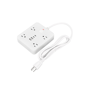 Enchufe universal Protección contra sobretensiones Enchufe de extensión de tira de alimentación multifuncional de escritorio con 4 tomas de corriente - Product Image 3