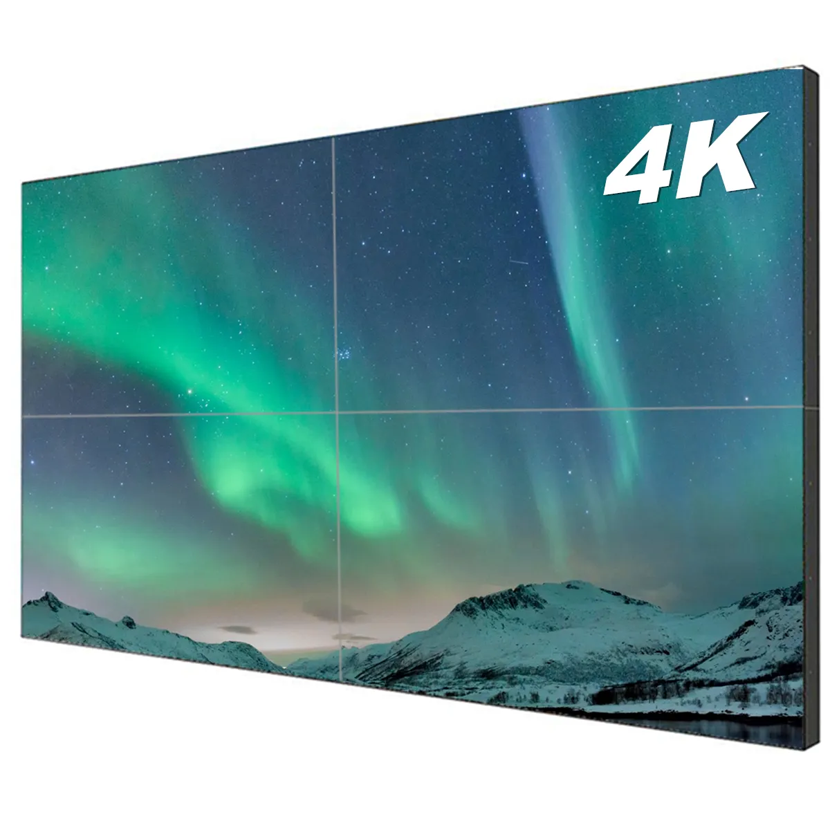 Alto Brilho 4K Videowall 2X2 Lcd Player Tv Equipamento De Publicidade 65 Polegada Ultra Estreito Moldura Lcd Video Wall Media Painéis De Parede