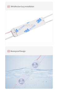 20個/ストリング2W ip67射出スーパーLEDモジュールライトサイン文字DC12VアルミニウムPCB防水LEDモジュール - Product Image 6