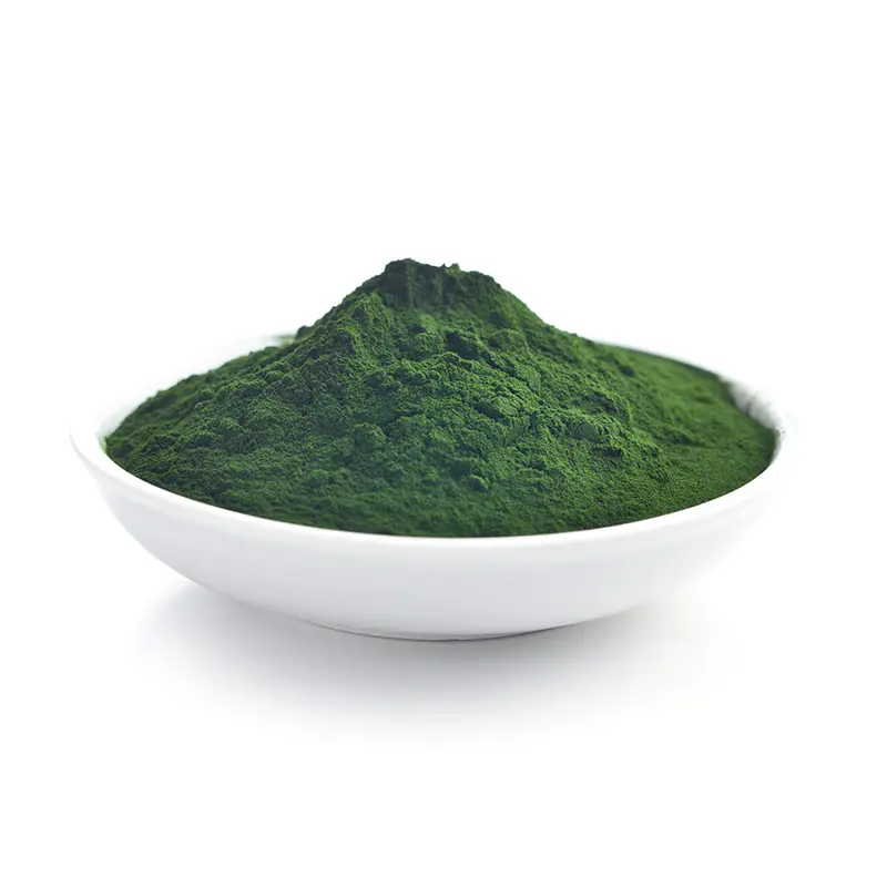Campioni gratuiti di grado alimentare clorofilla rame sale sodico estratto in polvere da piante verdi per bevande alimentari cosmetici