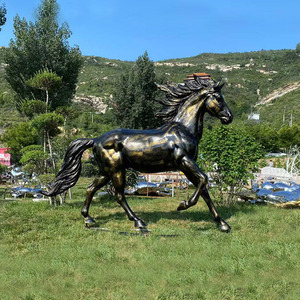รูปปั้นสัตว์ทำจากเรซินรูปม้าทองแดงขนาดเท่าของตกแต่งสวนกลางแจ้งด้วยวันขอบคุณพระเจ้าโมเดลทาสีฮาโลวีนสำหรับงานฝีมือ - Product Image 3