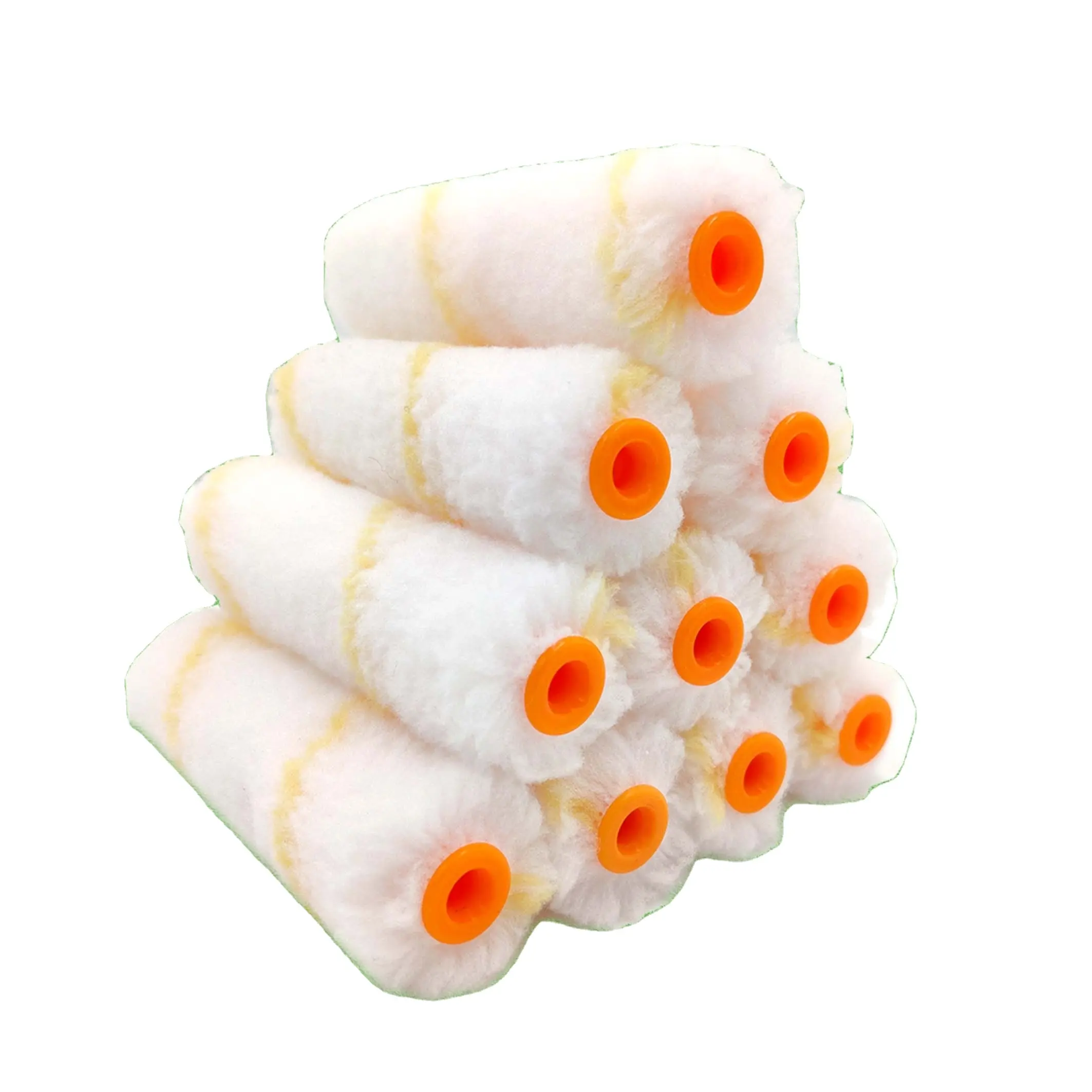 free sample 4 inch yellow stripe fabric paint roller cover