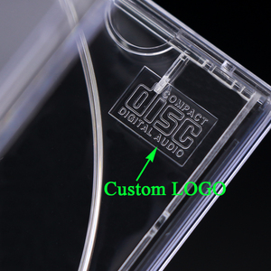 YUZMEI塑料60.5g 10.4毫米单PS光盘珠宝盒透明彩色带压花标志的光盘托盘 - Product Image 4