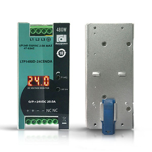Reignpower 480W 24V 20A Entrada trifásica Potencia de conmutación 24V Fuente de salida única Pantalla digital Fuente de alimentación de riel DIN 480W Fuente de alimentación - Product Image 3