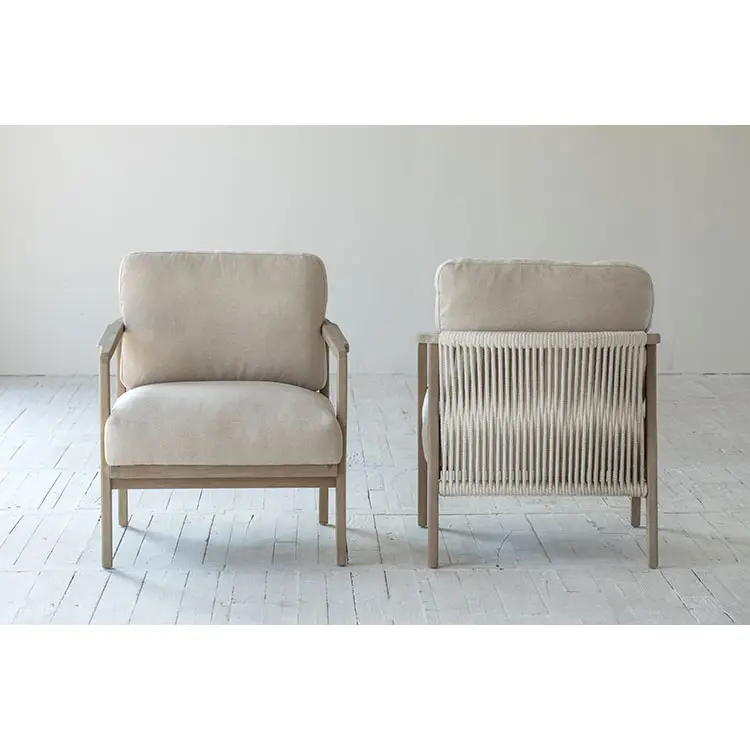 Sedia a sdraio nordica in legno minimalista in tessuto di quercia grigio fumé europeo sedie per il tempo libero con accento sedia occasionale