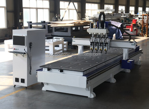 Máquina de corte multicabezal, 3 4 herramienta automática, cortadora neumática de tres husillos atc, enrutador cnc para carpintería con 2 tablas - Product Image 3