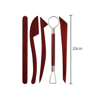 <strong>Clay</strong> Tools Red Wooden Tools 12 Sets of Double <strong>Clay</strong> Tools Pottery Carving Knife Manufacturers Spot Direct Sales - Product Image 5