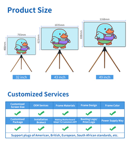 HUSHIDA Kích Thước Lớn NFT Quảng Cáo Hiển Thị Kỹ Thuật Số Khung Gỗ Thiết Bị - Product Image 6