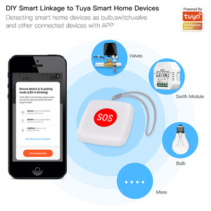 TUYA <strong>ZigBee</strong> SOS Button <strong>Sensor</strong> Alarm Elderly Alarm Waterproof Emergency Panic Button Smart Life App Remote <strong>Control</strong> - Product Image 2