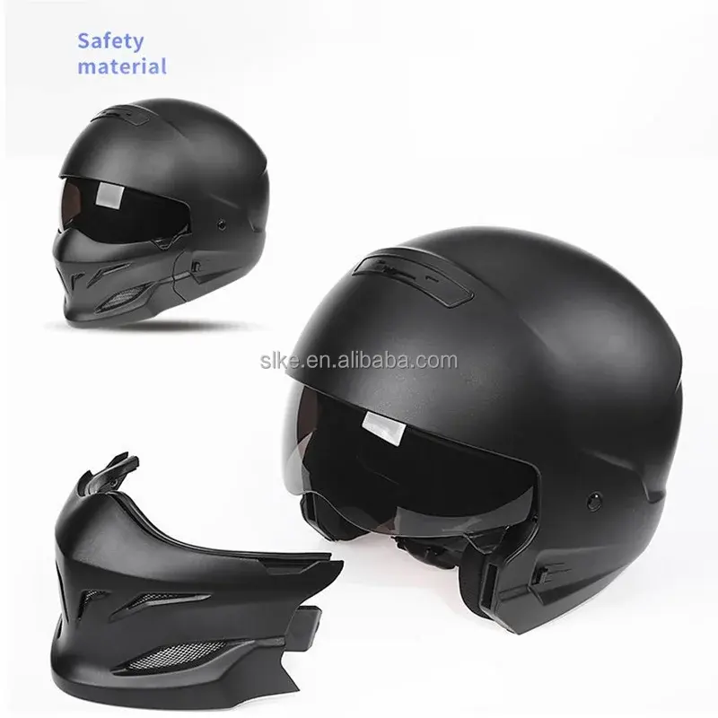 3C DOT certified full face 3/4 face classic retro black knight riding helmet Indian scorpion motorcycle helmet