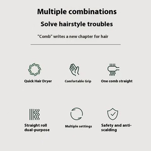 Confu Lange Levensduur Dc Motor Hetelucht Borstel 3 Warmte/Windsnelheid Instellingen Voor Alle Haartypes Bescherming Bescherming Tegen Oververhitting Dubbele Multi Styler - Product Image 6