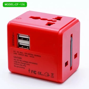 Adattatore presa presa universale da viaggio adattatore C-tipo USB adattatore di alimentazione, con 2 porte USB