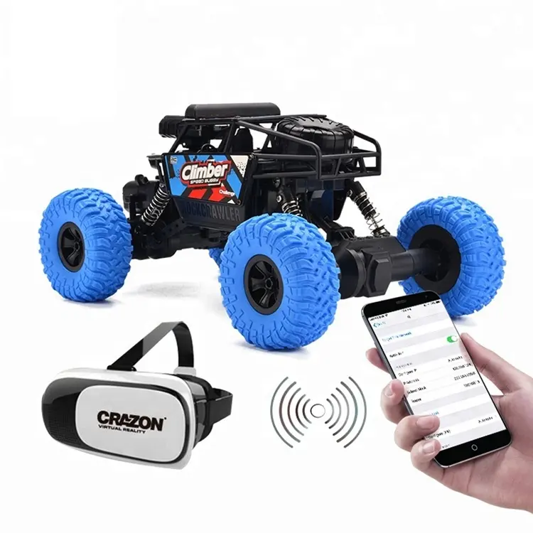 De 1/18 a 2,4G de orugas gafas VR de larga distancia APP Wifi Radio control Rc coche RC CH180226 Rc coche con cámara de vídeo de la batería