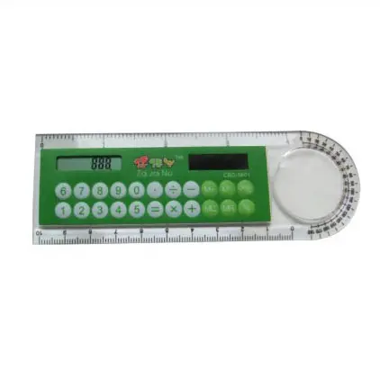 2 in 1 Solar Plastic Ruler Pocket Electronic Calculator