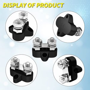 Bus Bar 12V Battery Wire Power Distribution Terminal Block M8 <strong>Dual</strong> Studs Junction Block Post <strong>Busbar</strong> for Auto Car Marine Boat - Product Image 5