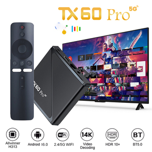 กล่องรับสัญญาณ TX60 Pro สมาร์ทแอนดรอยด์16 H313โปรเซสเซอร์4K 2.4/5G dual WiFi และ BT5.0กล่องทีวี Android set-top box tvbox - Product Image 6