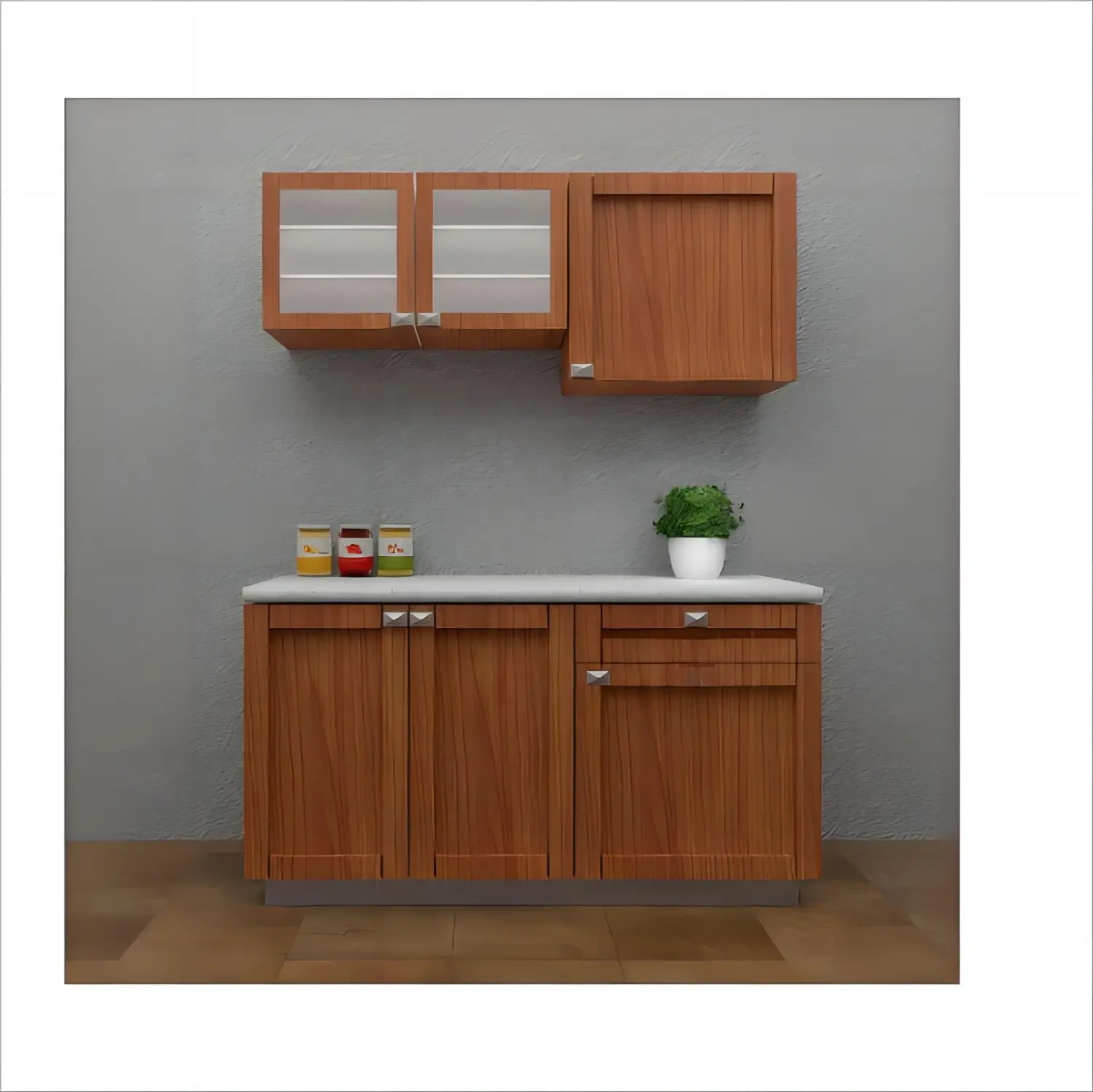 Mutfak dolapları küçük ev mutfak dolabı Modern modüler mutfak mobilyası monte etmeye hazır