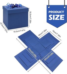 Candcamp nổ hộp trường hợp bất ngờ 5 lớp quà tặng sáng tạo container vật liệu tái chế xử lý (Màu xanh) cho kỷ niệm/lễ hội - Product Image 2