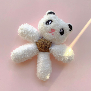 Juguete de gato de peluche de dibujos animados con hierba gatera estilo lindo cachorro masticar juguetes de peluche moler dientes resistente a mordeduras diversión para conejos - Product Image 3