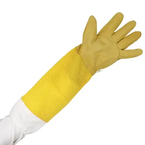 Beekeeping Gloves Net Goatskin Bee Keeping Vented <strong>Long</strong> for Beekeeping Glove - Product Image 2