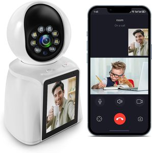 屋内PTZWiFiセキュリティカメラ2.8インチ画面の自動追跡カメラ双方向オーディオカラーナイトビジョンtypec-C接続 - Product Image 1
