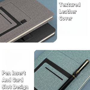 Herstellung Leinen A5 tragbare Taschennotizbücher mit Stiftauflage Hardcover bedrucktes gefüttertes Tagebuch individuelles Notizbuch für Unternehmen
