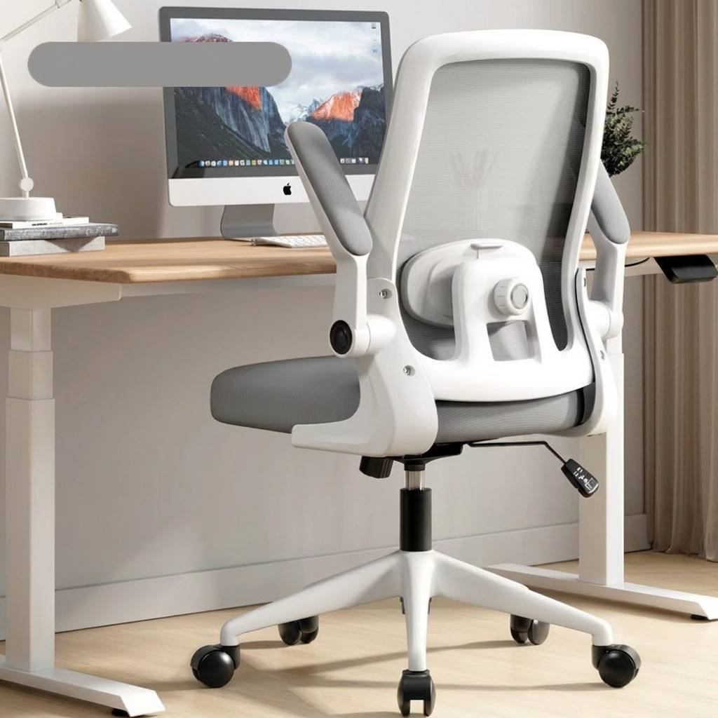 White frame+Gray mesh+without headrest