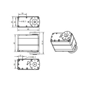 Stainless Gear Metal Digital <strong>Servo</strong> 160kg High Torque Dual Shafts Axis IP67 Waterproof Motor for Arduino <strong>1</strong>/<strong>5</strong> Scale RC Baja Car