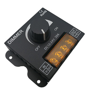 Döner kadran LED Dimmer anahtarı 12V 24V <span class=keywords><strong>30A</strong></span> LED şerit ışık kontrolörü