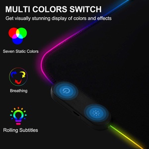 RGB oyun Mouse Pad yumuşak kaymaz kauçuk taban fare Mat dizüstü bilgisayar için PC oyunları - Product Image 4