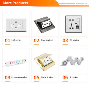 Venta directa de fábrica 250V 16A + 13A enchufe conmutado múltiple con luz + enchufe de interruptor de pared 2USB - Product Image 4