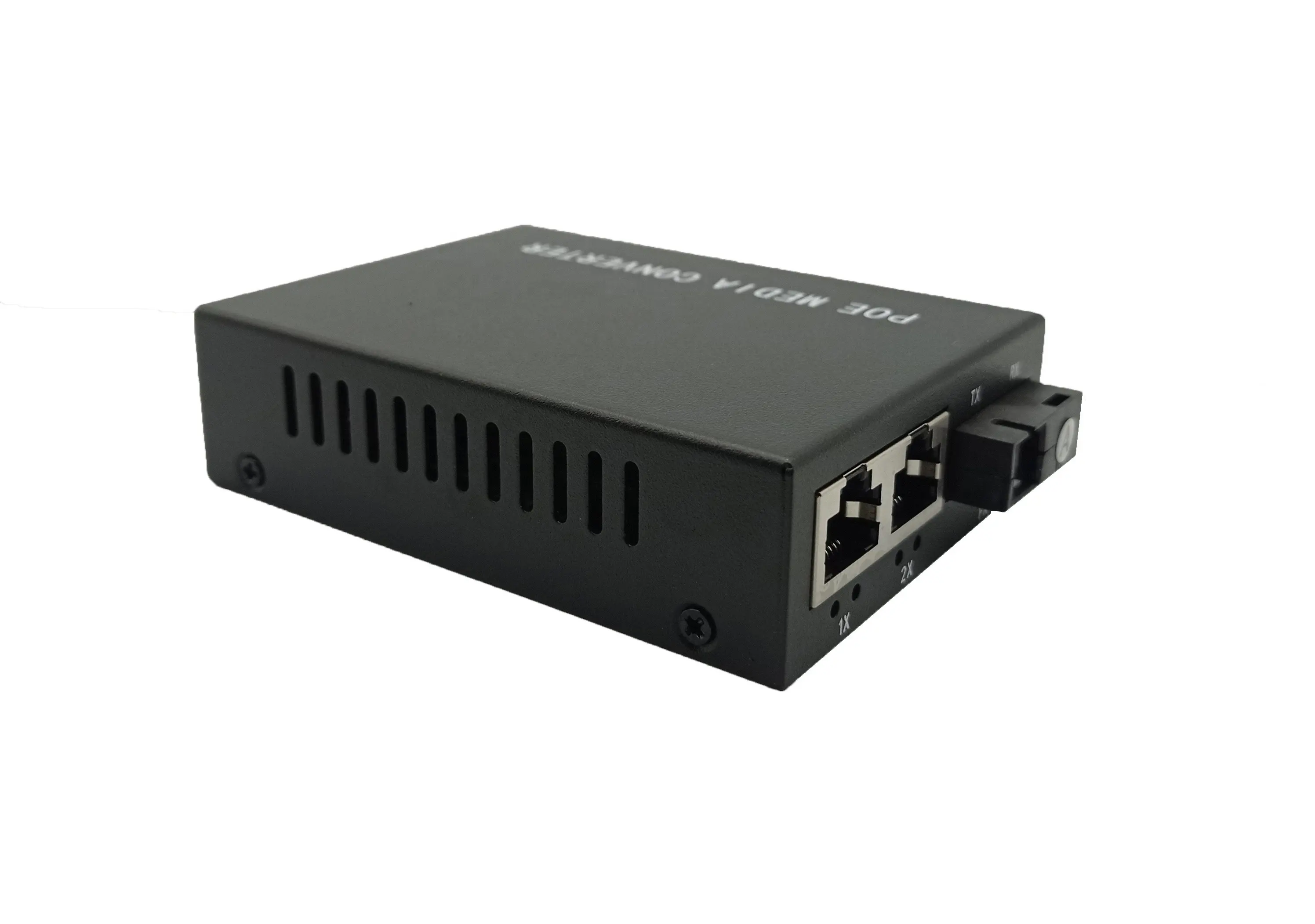 Gigabit Optical Transceiver 10/100/1000M 1 SC Slot with 2 RJ45 Ethernet PoE Fiber Optic Media Converter