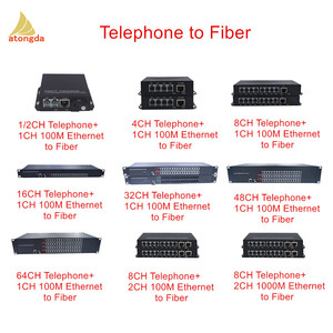PCM <strong>8CH</strong> Telephone Transmitter Fiber Optic Media Converter Extender 20KM High Performance Fiber Optic Transceivers - Product Image 6
