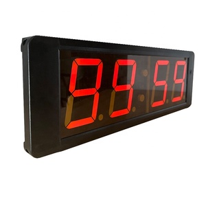 大型デジタルLEDウォールクロックLEDストップウォッチディスプレイ間隔タイマーカウントダウンクロック - Product Image 4