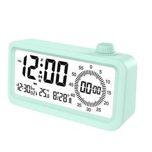 Sveglia LCD digitale con Timer visivo regolabile luminosità calendario temperatura 12/24 ore di visualizzazione conto alla rovescia - Product Image 2