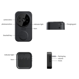 Timbre Visual inteligente Intercomunicador bidireccional Visión nocturna infrarroja Monitoreo remoto Sistema DE SEGURIDAD Wifi Video Timbre de puerta