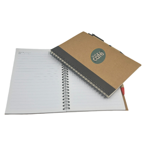 Promotional Gifts Custom Kraft <strong>Notebook</strong> Journal Sprial Kraft Paper <strong>Notebook</strong> <strong>With</strong> Pen Kraft Paper <strong>Notebooks</strong>