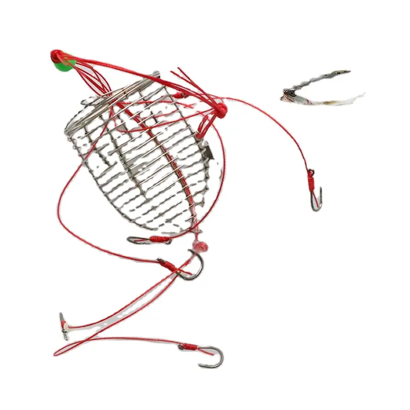 Alimentador de equipamento de pesca de carpa gaiola elíptica para método de equipamento de pesca grosso