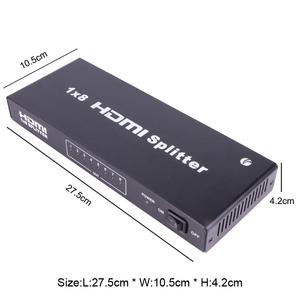 VCOM Video Splitter Box 8 Way 1080p Alta velocidad 10,2 Gbps 1 Entrada 8 Salida 1,4 V HDMI Splitter 1 Computadora a 8 Monitores