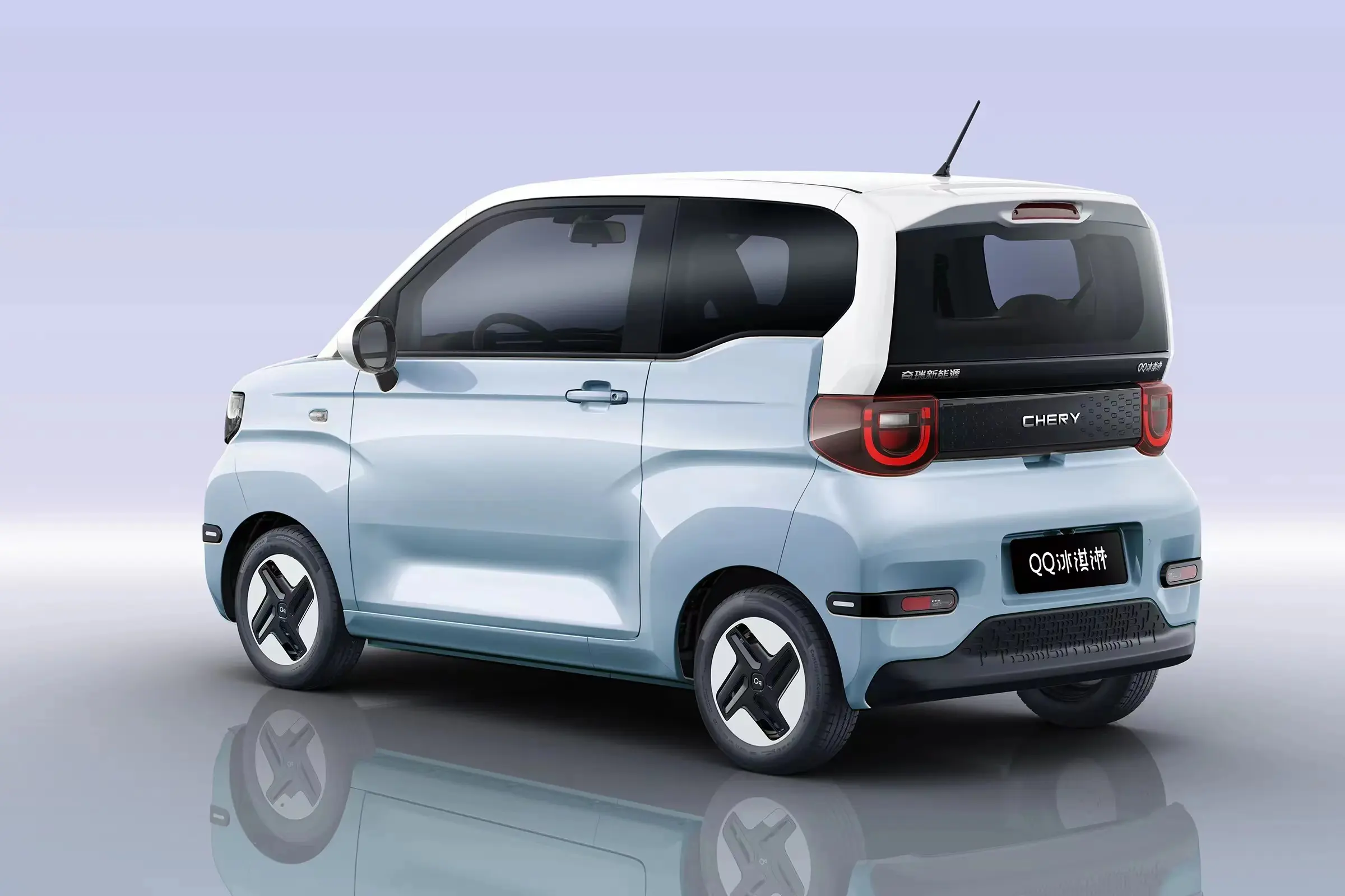 Ev Novo Mini Carro Chery QQ Ice Cream Mini Carro Elétrico de 3 portas 4 lugares 20kw Nova Energia Mini Carro