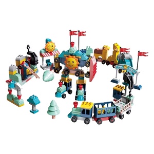 DIY Stem Blocks Interaktive Züge und Roboter Bau Track Toys Kinder Kunststoff Bausteine Spielzeug für Kinder - Product Image 1